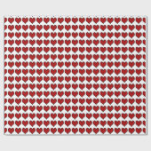 Rote Herzen | LIEBE Geschenkpapier (Flach)