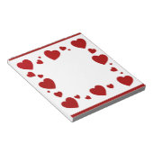 Rote Herzen Liebe große Notizblock (angewinkelt)
