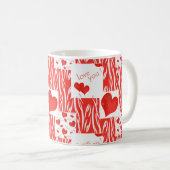Rote Herzen, Liebe. Kaffeetasse (VorderseiteRechts)