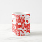Rote Herzen, Liebe. Kaffeetasse (Mittel)