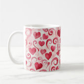 Rote Herzen Liebe Kaffeetasse (Links)