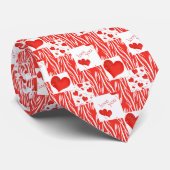 Rote Herzen, Liebe. Krawatte (Gerollt)