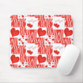 Rote Herzen, Liebe. Mousepad (Mit Mouse)