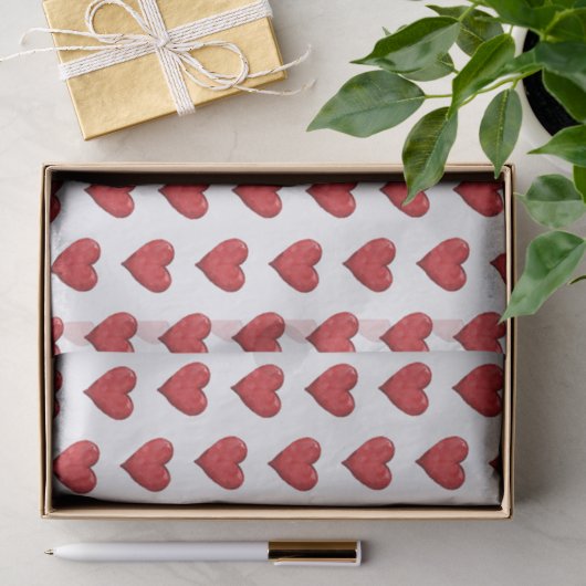 Rote Herzen Liebe Seidenpapier (Geschenk)