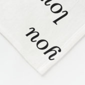 Rote Herzen Liebe Sie Liebe Sie mehr Monogramm Fleecedecke (Ecke)