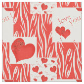 Rote Herzen, Liebe, Stoff (Nahaufnahme)