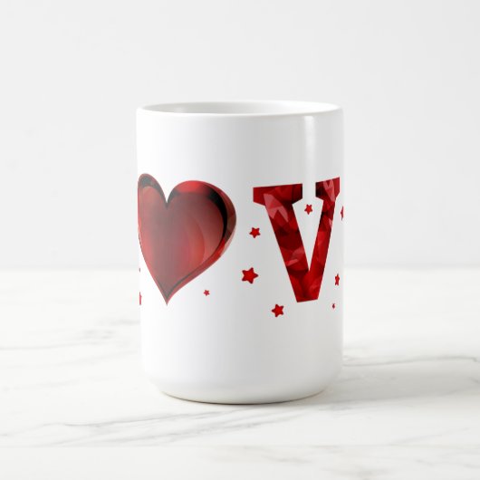 ROTE HERZEN LIEBE TASSE (Mittel)