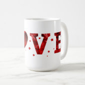 ROTE HERZEN LIEBE TASSE (VorderseiteRechts)
