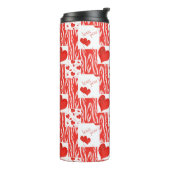 Rote Herzen, Liebe. Thermosbecher (Nach links gedreht)