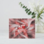 Rote Herzen Liebe Valentines Postkarte (Stehend Vorderseite)