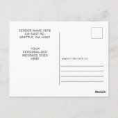 Rote Herzen Liebe Valentines Postkarte (Rückseite)