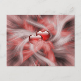 Rote Herzen Liebe Valentines Postkarte