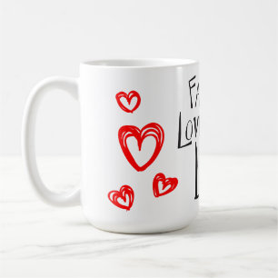Rote Herzen Lieben Leben Glück Einstellung Zitat Kaffeetasse