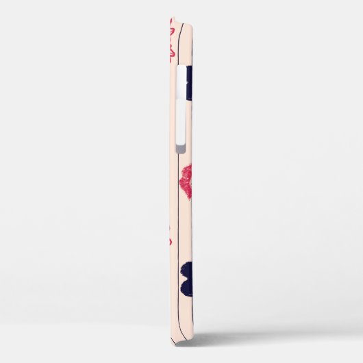 Rote Herzen, Lippen, Gänsehaut. Case-Mate iPhone Hülle (Rückseite / Links)