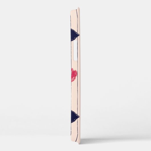 Rote Herzen, Lippen, Gänsehaut. Case-Mate iPhone Hülle (Rückseite / Rechts)