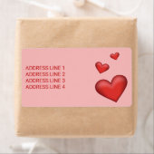 Rote Herzen mit benutzerdefiniertem Text (Insitu)