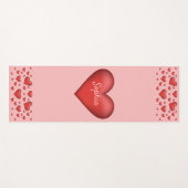 Rote Herzen mit benutzerdefiniertem Text Yogamatte (Vorderseite (Horizontal))