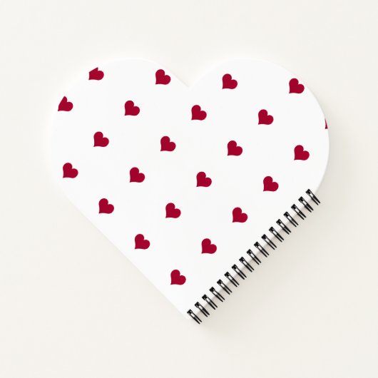 Rote Herzen mit deinem Text Notizblock (Rückseite)