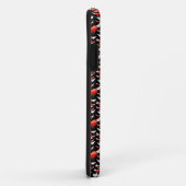 Rote Herzen mit Flügeln auf schwarz Case-Mate iPhone Hülle (Hinten/Rechts)