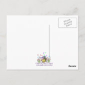 Rote Herzen mit schwarzen und weißen Sternen Postkarte (Rückseite)