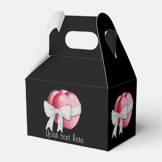 rote Herzen mit weißem Band für Hochzeiten gebunde Geschenkschachtel (Vorderseite)