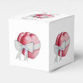 rote Herzen mit weißem Band für Hochzeiten gebunde Geschenkschachtel