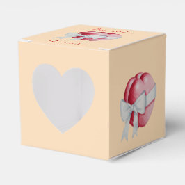 rote Herzen mit weißem Band für Hochzeiten gebunde Geschenkschachtel
