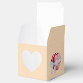 rote Herzen mit weißem Band für Hochzeiten gebunde Geschenkschachtel (Geöffnet)