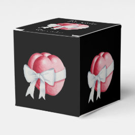 rote Herzen mit weißem Schleifenband Hochzeit Geschenkschachtel