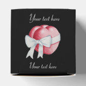 rote Herzen mit weißem Schleifenband Hochzeit Geschenkschachtel (Oben)