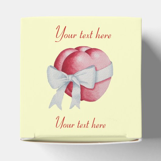 rote Herzen mit weißen Bögen für Hochzeiten gebund Geschenkschachtel (Oben)