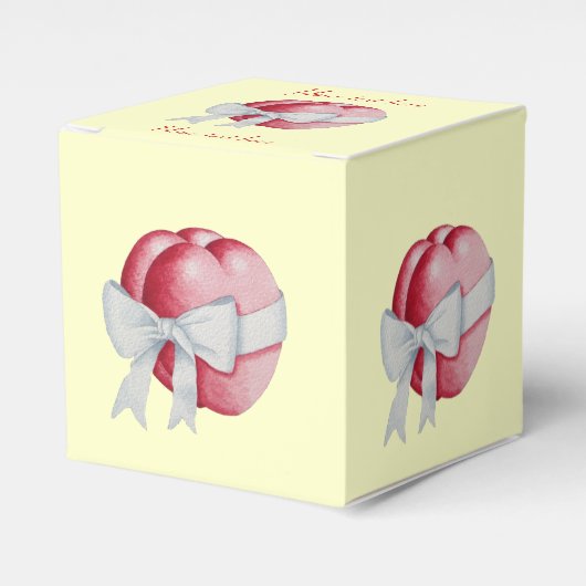 rote Herzen mit weißen Bögen für Hochzeiten gebund Geschenkschachtel (Vorderseite)