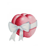 rote Herzen mit weißen Bögen für Hochzeiten gebund Geschenkschachtel