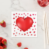 Rote Herzen Moderne Valentinische Liebe Serviette (Beispiel)