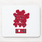 Rote Herzen Mousepad (Vorne)
