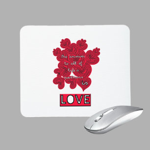 Rote Herzen Mousepad