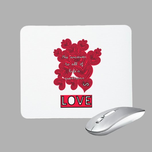 Rote Herzen Mousepad