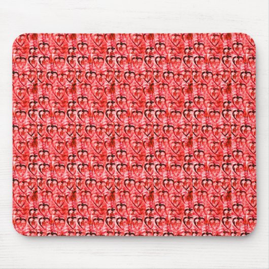 Rote Herzen Mousepad (Vorne)