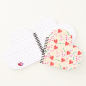 Rote Herzen Muster Spiral Notebook Notizblock (Innenseite)