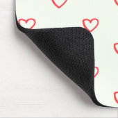Rote Herzen Muster, Süß, Liebe Mousepad (Ecke)