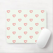 Rote Herzen Muster, Süß, Liebe Mousepad (Mit Mouse)