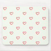 Rote Herzen Muster, Süß, Liebe Mousepad (Vorne)