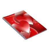Rote Herzen Notizblock (Rechte Seite)