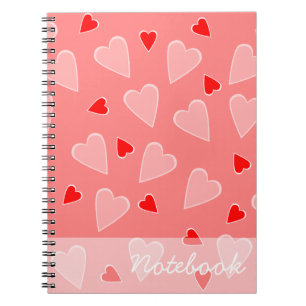 Rote Herzen Notizbuch Notizblock
