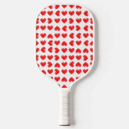 Rote Herzen Pickleball Schläger (Vorderseite)