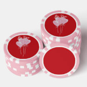 Rote Herzen Pokerchips (Stapel)