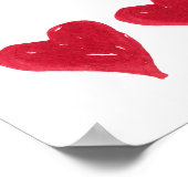 Rote Herzen Posters & Prints Poster (Ecke)