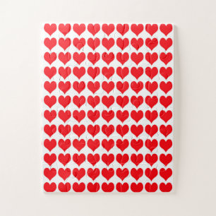 Rote Herzen Puzzle
