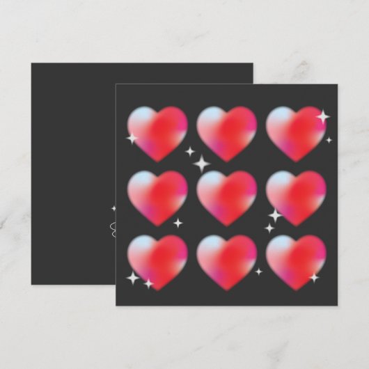 Rote Herzen Romantische Liebe, Valentinstag (Vorne/Hinten)