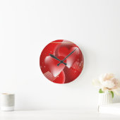 Rote Herzen Runde Wanduhr (Zuhause)